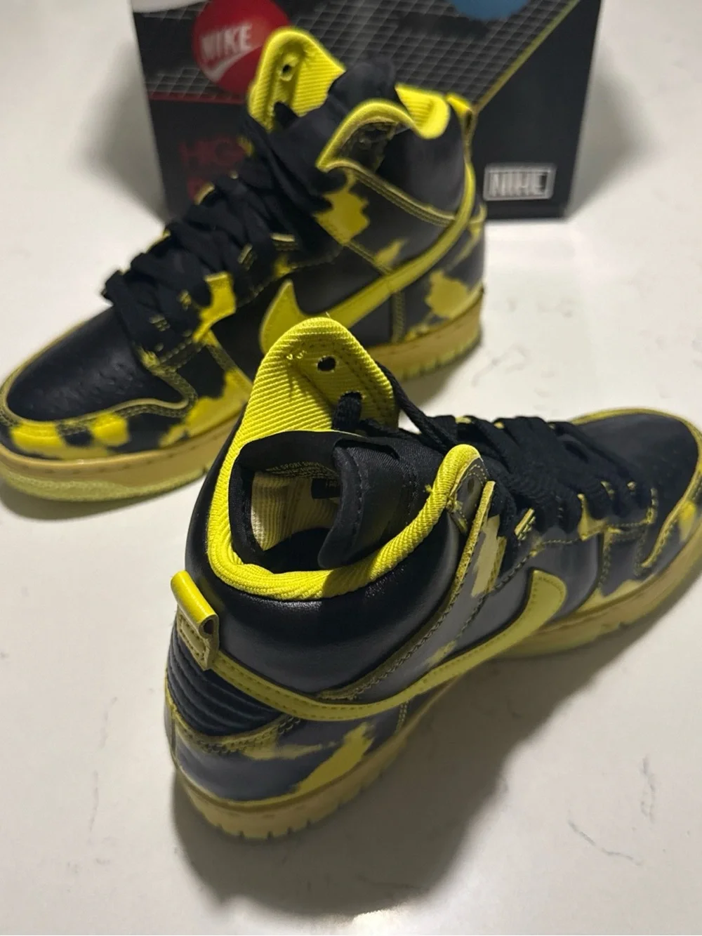 Nike Dunk High 1985 SP Yellow Acid Wash DD9404-001 Men Size 5 / Women Size 6.5⁠
